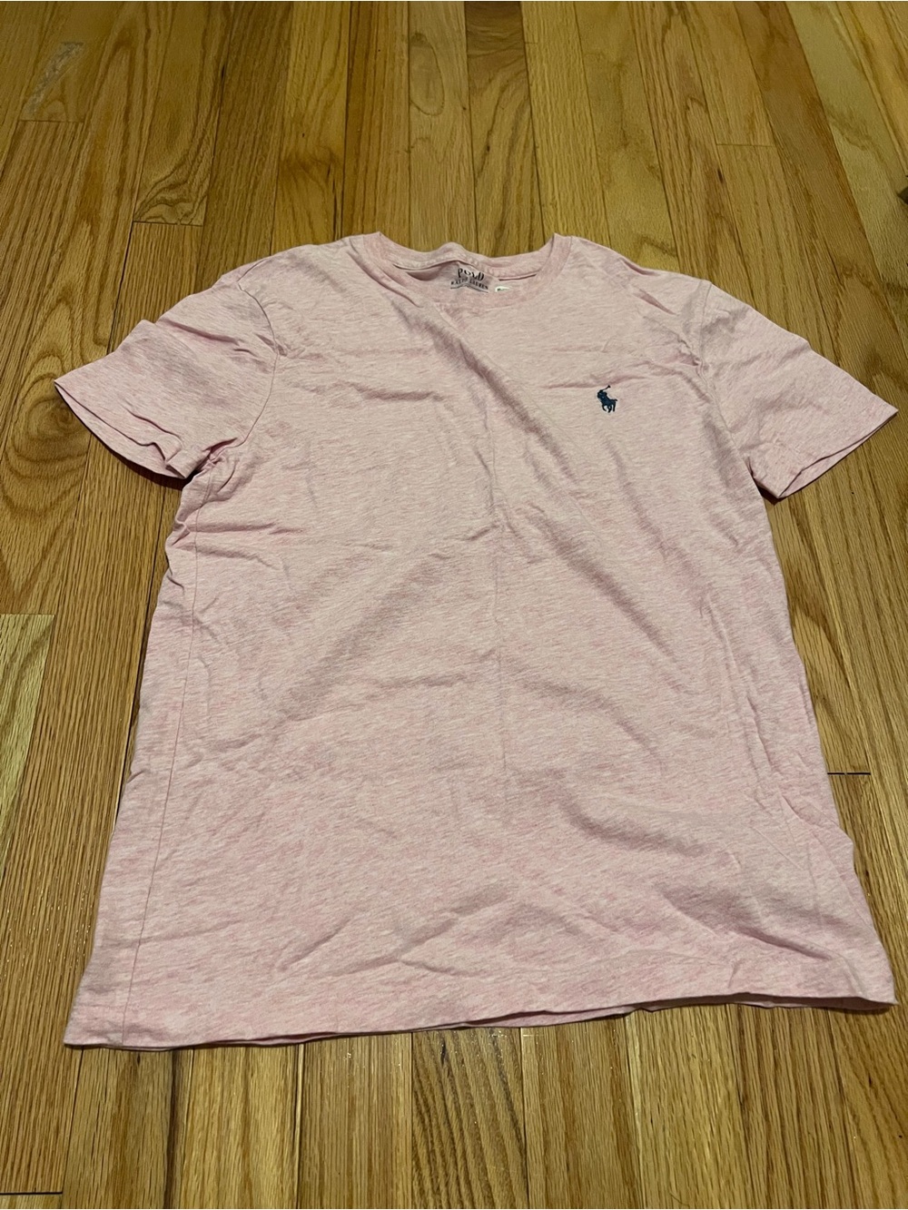 Polo by Ralph Lauren Heather Pink Crewneck Tee with Embroidered Pony